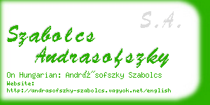 szabolcs andrasofszky business card